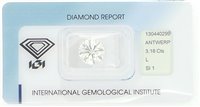  Piedra certificada Sommer in Diamante Diamante 3.18 Ct CERTIFICATO IGI 130440299 - CERTIFICATO IGI 130440299